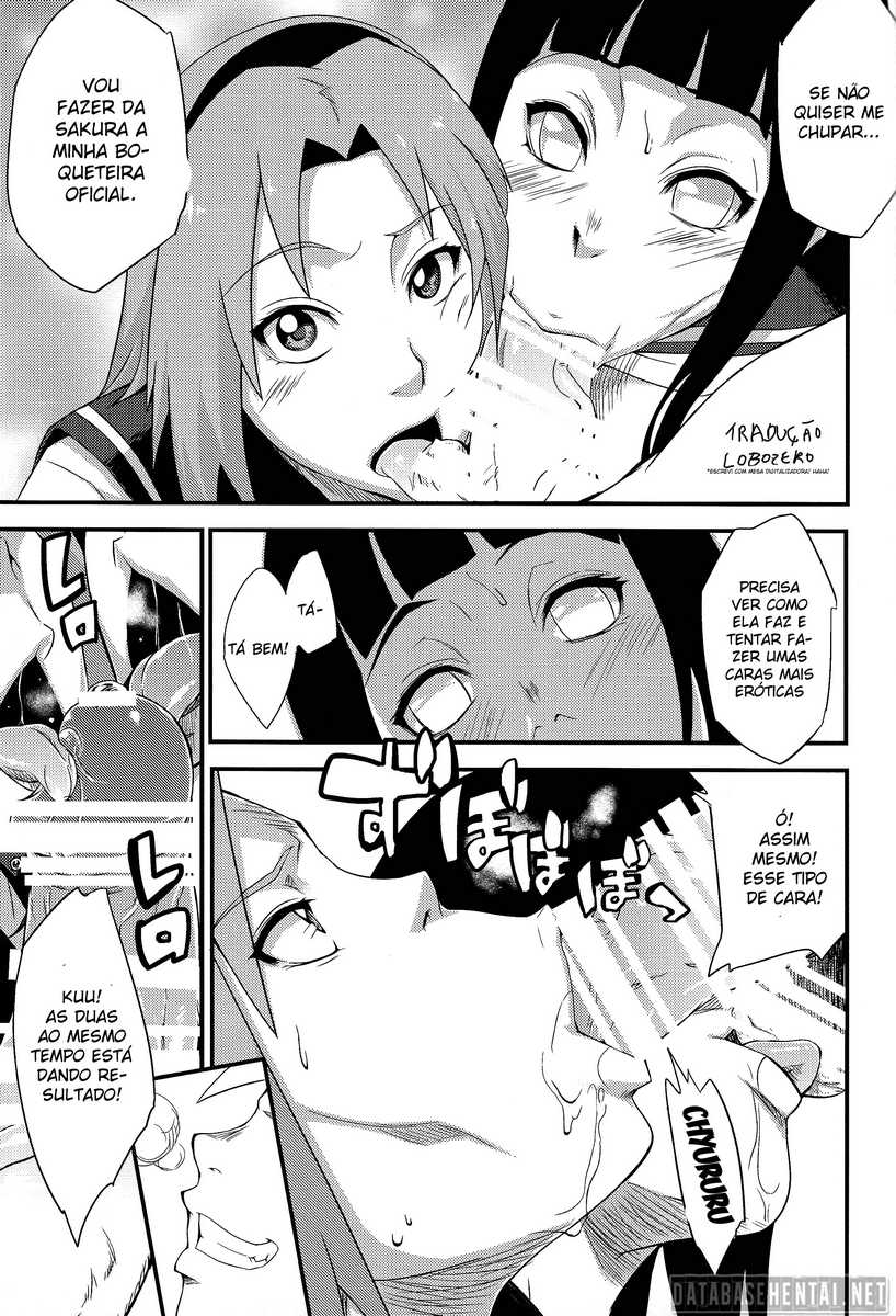 Sakura e Hinata seduzindo o naruto