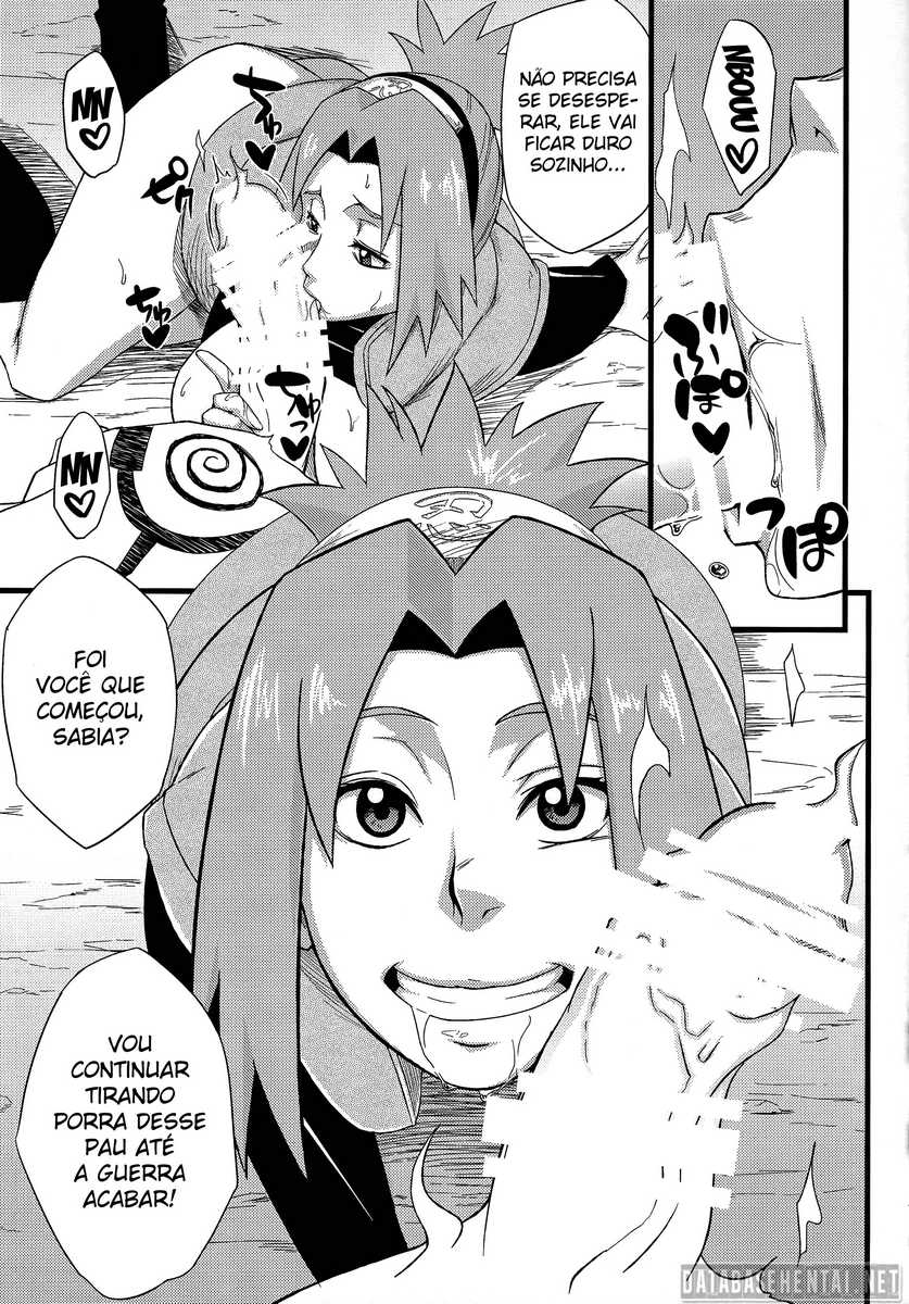 Sakura e Hinata seduzindo o naruto